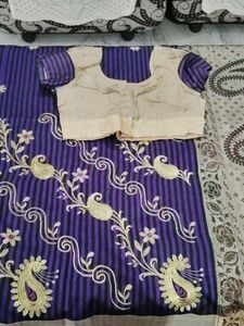 Saree With Stitched Blouse