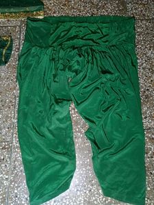 Green Silk Suit Set With Dupatta