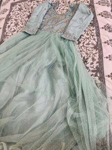 Elegant Mint Green Tulle Dress