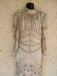 Elegant fully Beaded high neck Gown