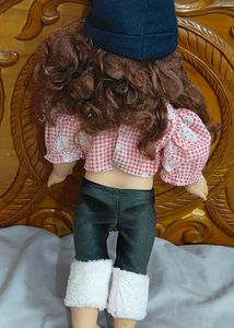 Vintage Doll with Checked Top