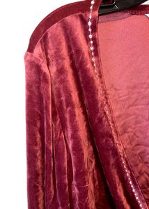 Velvet Tie-Front NWT Bolero
