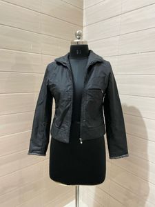 y2k vintage  fitted crop black jacket