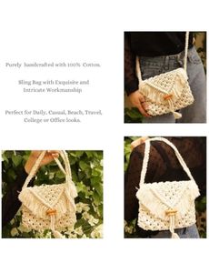 Macrame Fringe Crossbody Bag