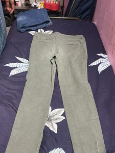 Olive Green Casual Pants