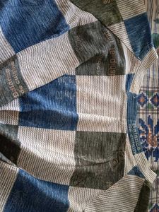 Twisted Front Checkered Top