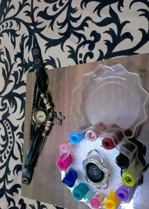 Stylish multicolour women's watch Set !!