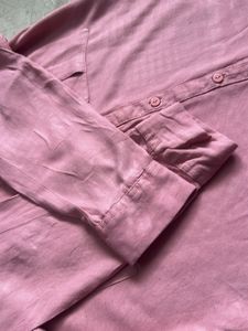 Pink Button-Down Long Sleeve Shirt