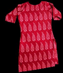 Red Print Kurtis - Set of 2