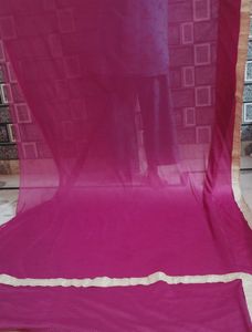 Pink Saree With Blouse