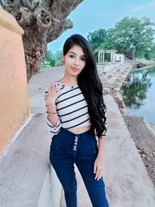 white and black strip top under 200