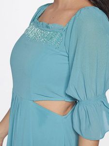 AND TEAL A-line Dress