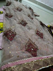 full work bridal saree with blouse piece