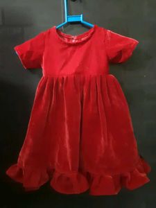 Cute Red Velvet Dress