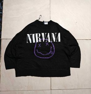 H&amp;M Y2K oversized Nirvana Graphic Sweater