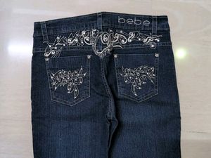 bebe Embellished Denim Jeans