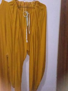 Mustard Yellow Embellish Salwar Kameez Cotton 3xl