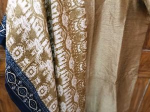 GentlyUsed KhakiColor kurti With BeautifulDupatta