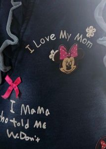 Denim Overalls - 'I Love My Mom'