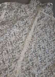 Korean style embroidered organza jacket