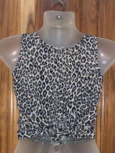 Y2K Aesthetic Cheetah Print Top