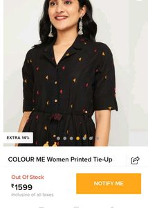 Shirt Type Embroided Front Back Work Maxi Dress
