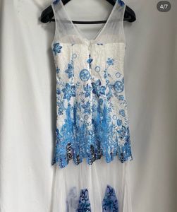 Frozen Maxi Embroided Dress