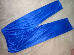 Royal Blue Satin Pajama Set
