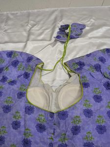 Floral Readymade Blouse Voilet