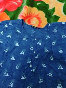 Blue Printed Kurta