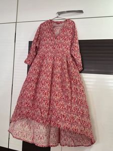 Patterned uneven Anarkali kurti
