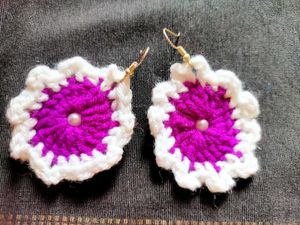 Crochet Flower Earrings