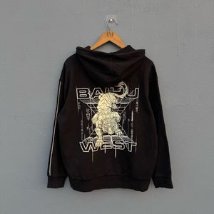 Black Graphic Print Hoodie