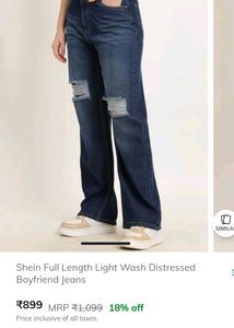 Ripped Wide Leg Jeans