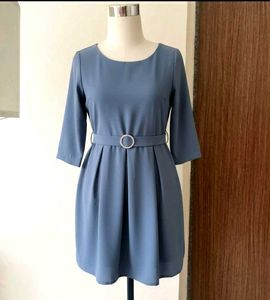 Elegant Blue Midi Dress