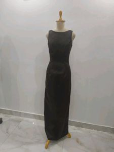 Elegant Brown Maxi Dress