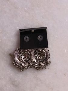 Boho Silver Statement Earrings