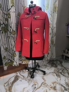 Red Hooded Duffle Coat