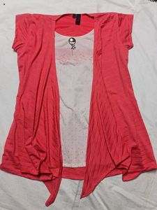 Jeans Top With Attached Coat