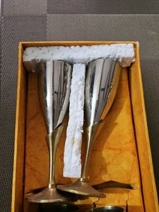 Set of 4 Silver colour Wine Glasses