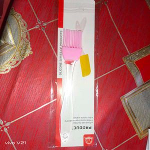 Silicone Basting Brush - Pink &amp; Clear