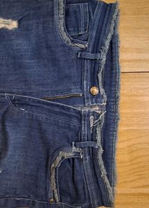 Ripped Blue Denim Jeans women