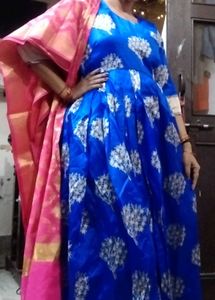 Elegant Blue Ethnic Gown