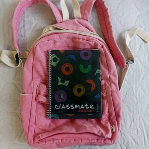 Pink Canvas Backpack