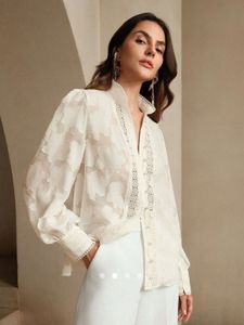 Elegant Jacquard Long Sleeved Shirt