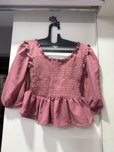 Off-Shoulder Smocked Top