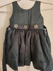Cute Grey Dress with Flowers