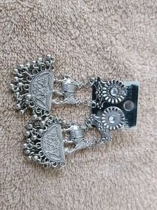 Oxidized Silver Earrings Set