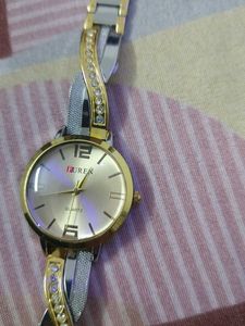 BUREN Two-Tone Crystal Accent Watch