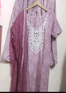 Light Purple🟣 Suit Salwar & Dupatta For 40 Bust